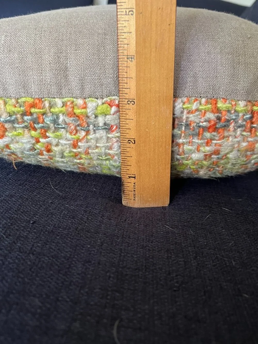 Room and Board Woven Throw Pillow Down Feather Insert